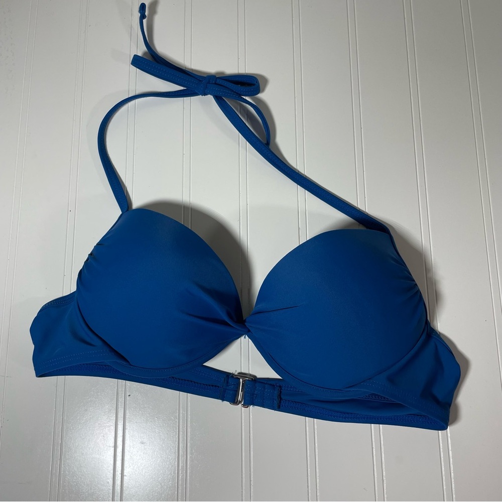 Hot Water Dark Blue Bikini Top